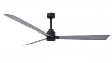 Matthews Fan Company AK-BK-BW-72 - Alessandra 3-blade transitional ceiling fan in matte black finish with Barn Wood blades. Optimized