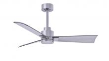 Matthews Fan Company AK-BN-BN-42 - Alessandra 3-blade transitional ceiling fan in brushed nickel finish with brushed nickel blades.