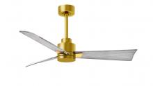 Matthews Fan Company AK-BRBR-BW-42 - Alessandra 3-blade transitional ceiling fan in brushed brass finish with Barn Wood blades. Optimiz