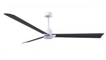 Matthews Fan Company AK-MWH-BK-72 - Alessandra 3-blade transitional ceiling fan in matte white finish with matte black blades. Optimiz