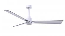 Matthews Fan Company AK-MWH-BN-56 - Alessandra 3-blade transitional ceiling fan in matte white finish with brushed nickel blades. Opti