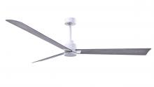 Matthews Fan Company AK-MWH-BN-72 - Alessandra 3-blade transitional ceiling fan in matte white finish with brushed nickel blades. Opti