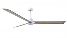 Matthews Fan Company AK-MWH-GA-72 - Alessandra 3-blade transitional ceiling fan in matte white finish with gray ash blades. Optimized