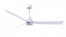 Matthews Fan Company AK-MWH-MWH-56 - Alessandra 3-blade transitional ceiling fan in matte white finish with matte white blades. Optimiz