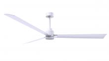 Matthews Fan Company AK-MWH-MWH-72 - Alessandra 3-blade transitional ceiling fan in matte white finish with matte white blades. Optimiz