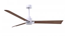 Matthews Fan Company AK-MWH-WN-56 - Alessandra 3-blade transitional ceiling fan in matte white finish with walnut blades. Optimized fo