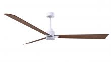 Matthews Fan Company AK-MWH-WN-72 - Alessandra 3-blade transitional ceiling fan in matte white finish with walnut blades. Optimized fo