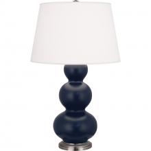 Robert Abbey MMB42 - Matte Midnight Blue Triple Gourd Table Lamp