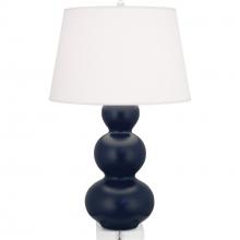 Robert Abbey MMB43 - Matte Midnight Blue Triple Gourd Table Lamp