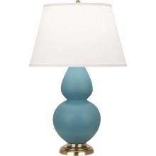 Robert Abbey MOB55 - Matte Steel Blue Double Gourd Table Lamp