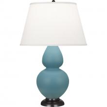 Robert Abbey MOB57 - Matte Steel Blue Double Gourd Table Lamp