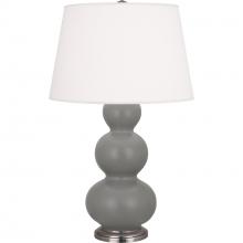 Robert Abbey MST42 - Matte Smoky Taupe Triple Gourd Table Lamp