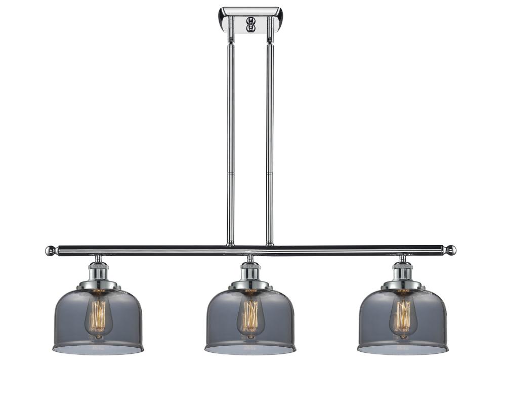 Bell - 3 Light - 36 inch - Polished Chrome - Stem Hung - Island Light