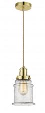 Innovations Lighting 100GD-10RE-2H-GD-G184 - Winchester - 1 Light - 8 inch - Gold - Cord hung - Mini Pendant