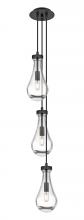 Innovations Lighting 103-451-1P-BK-G451-5CL - Owego - 3 Light - 7 inch - Matte Black - Multi Pendant