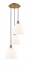 Innovations Lighting 113B-3P-BB-GBD-91 - Bristol - 3 Light - 16 inch - Brushed Brass - Cord Hung - Multi Pendant