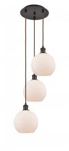 Innovations Lighting 113B-3P-OB-G121-8 - Athens - 3 Light - 15 inch - Oil Rubbed Bronze - Cord Hung - Multi Pendant