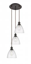 Innovations Lighting 113B-3P-OB-GBD-754 - Bristol - 3 Light - 14 inch - Oil Rubbed Bronze - Cord Hung - Multi Pendant