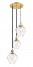  113B-3P-SG-G654-8 - Cindyrella - 3 Light - 15 inch - Satin Gold - Cord Hung - Multi Pendant