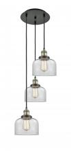 Innovations Lighting 113F-3P-BAB-G72 - Cone - 3 Light - 14 inch - Black Antique Brass - Cord hung - Multi Pendant