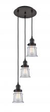 Innovations Lighting 113F-3P-OB-G182S - Canton - 3 Light - 12 inch - Oil Rubbed Bronze - Cord hung - Multi Pendant