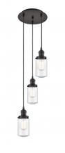 Innovations Lighting 113F-3P-OB-G314 - Dover - 3 Light - 11 inch - Oil Rubbed Bronze - Cord hung - Multi Pendant