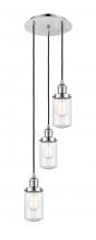 Innovations Lighting 113F-3P-PC-G314 - Dover - 3 Light - 11 inch - Polished Chrome - Cord hung - Multi Pendant