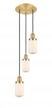 Innovations Lighting 113F-3P-SG-G311 - Dover - 3 Light - 11 inch - Satin Gold - Cord hung - Multi Pendant