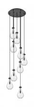 Innovations Lighting 119-451-1P-BK-G451-7CL - Owego - 9 Light - 19 inch - Matte Black - Multi Pendant