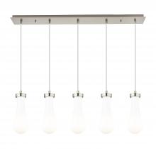 Innovations Lighting 125-451-1P-SN-G451-4GWH - Owego - 5 Light - 37 inch - Brushed Satin Nickel - Linear Pendant