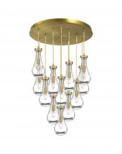 Innovations Lighting 126-451-1P-BB-G451-5CL - Owego - 12 Light - 24 inch - Brushed Brass - Multi Pendant