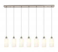 Innovations Lighting 127B-7P-SN-G434-7WH - Crown Point - 7 Light - 49 inch - Brushed Satin Nickel - Linear Pendant