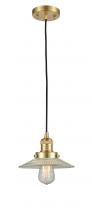 Innovations Lighting 201C-SG-G2 - Halophane - 1 Light - 9 inch - Satin Gold - Cord hung - Mini Pendant