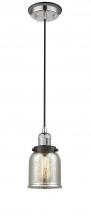 Innovations Lighting 201CBP-PNBK-G58 - Bell - 1 Light - 5 inch - Polished Nickel - Cord hung - Mini Pendant