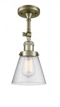 Innovations Lighting 201F-AB-G64-LED - Cone - 1 Light - 6 inch - Antique Brass - Adjustable Semi-Flush Mount