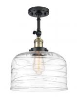 Innovations Lighting 201F-BAB-G713-L - Bell - 1 Light - 12 inch - Black Antique Brass - Semi-Flush Mount