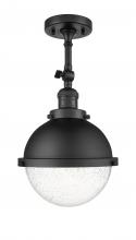 Innovations Lighting 201F-BK-HFS-84-BK - Hampden - 1 Light - 9 inch - Matte Black - Semi-Flush Mount