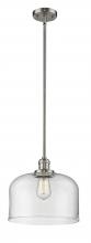 Innovations Lighting 201S-SN-G72-L - Bell - 1 Light - 12 inch - Brushed Satin Nickel - Stem Hung - Mini Pendant