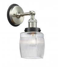 Innovations Lighting 203SN-BPBK-HRBK-G302 - Colton - 1 Light - 6 inch - Brushed Satin Nickel - Sconce