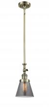  206-AB-G63-LED - Cone - 1 Light - 6 inch - Antique Brass - Stem Hung - Mini Pendant