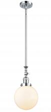 Innovations Lighting 206-PC-G201-8-LED - Beacon - 1 Light - 8 inch - Polished Chrome - Stem Hung - Mini Pendant