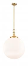 Innovations Lighting 206-SG-G201-18 - Beacon - 1 Light - 18 inch - Satin Gold - Stem Hung - Mini Pendant