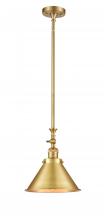 Innovations Lighting 206-SG-M10-SG - Briarcliff - 1 Light - 10 inch - Satin Gold - Stem Hung - Mini Pendant