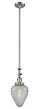 Innovations Lighting 206-SN-G165-LED - Geneseo - 1 Light - 7 inch - Brushed Satin Nickel - Stem Hung - Mini Pendant