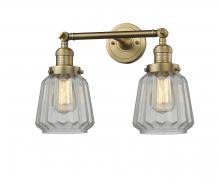 Innovations Lighting 208-BB-G142 - Chatham - 2 Light - 16 inch - Brushed Brass - Bath Vanity Light