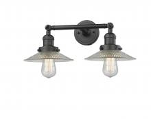 Innovations Lighting 208-OB-G2 - Halophane - 2 Light - 18 inch - Oil Rubbed Bronze - Bath Vanity Light