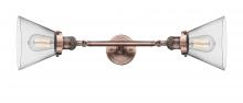 Innovations Lighting 208L-AC-G42 - Cone - 2 Light - 8 inch - Antique Copper - Bath Vanity Light