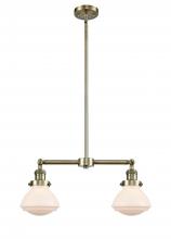  209-AB-G321 - Olean - 2 Light - 22 inch - Antique Brass - Stem Hung - Island Light