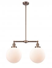 Innovations Lighting 209-AC-G201-10 - Beacon - 2 Light - 25 inch - Antique Copper - Stem Hung - Island Light