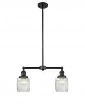 Innovations Lighting 209-BK-G302 - Colton - 2 Light - 22 inch - Matte Black - Stem Hung - Island Light